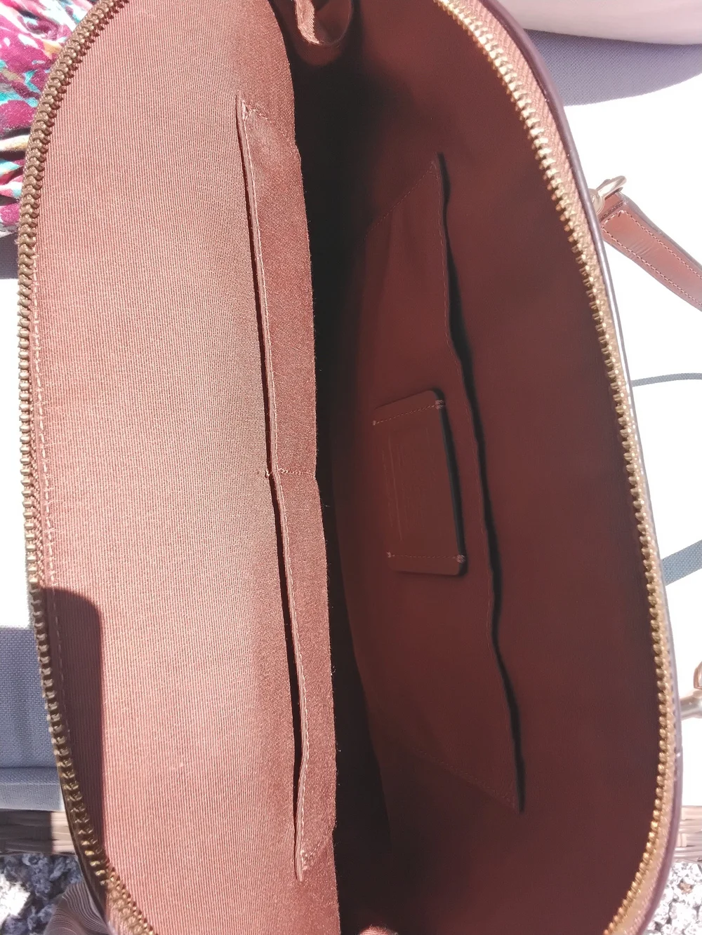 Coach Signature Dome Satchel in Beige/Tan